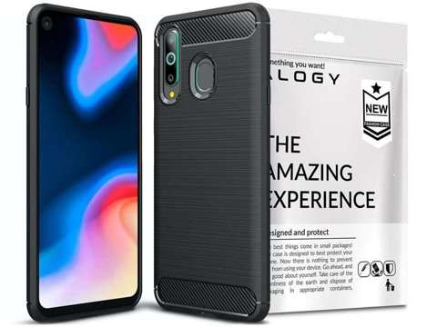 Alogy Rugged Armor Hülle für Samsung Galaxy A60 / M40 schwarz Gehärtetes Glas