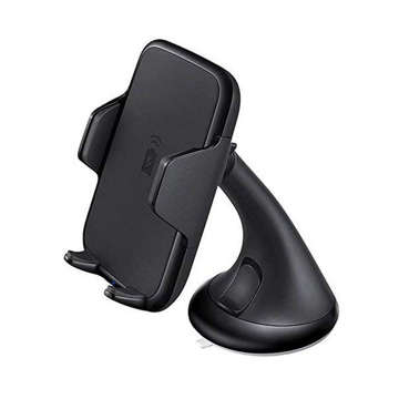 Alogy S-Style Autotelefonhalter mit 10W Qi induktivem Ladegerät für Windschutzscheibe Armaturenbrett Schwarz