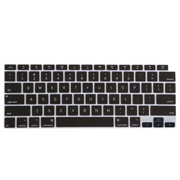 Alogy Schutzhülle Silikon-Tastaturabdeckung für Apple Macbook Air 13 M1 2019-2020 Schwarz