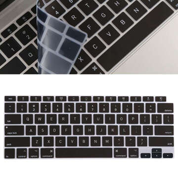 Alogy Schutzhülle Silikon-Tastaturabdeckung für Apple Macbook Air 13 M1 2019-2020 Schwarz