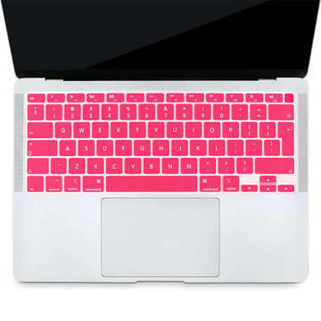 Alogy Schutzhülle Silikonhülle auf Tastatur für Apple Macbook Air 13 M1 2019-2020 Pink