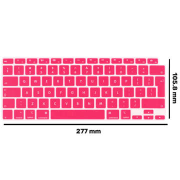 Alogy Schutzhülle Silikonhülle auf Tastatur für Apple Macbook Air 13 M1 2019-2020 Pink