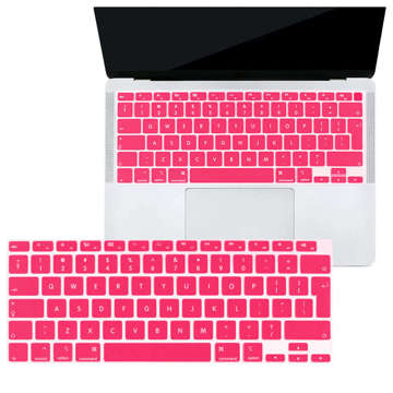 Alogy Schutzhülle Silikonhülle auf Tastatur für Apple Macbook Air 13 M1 2019-2020 Pink