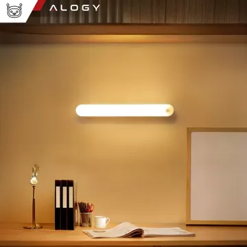 Alogy Sensor Lamp Nachttischlampe mit Bewegungssensor, 26 cm, magnetische Schreibtischlampe, weiß