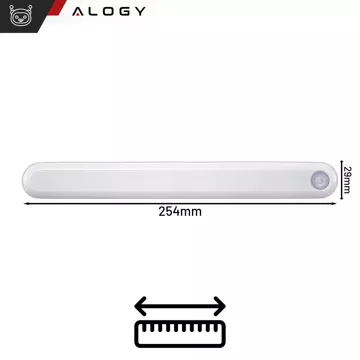 Alogy Sensor Lamp Nachttischlampe mit Bewegungssensor, 26 cm, magnetische Schreibtischlampe, weiß