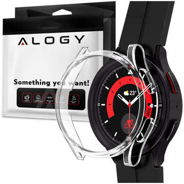 Alogy Silikon-Schutzhülle Overlay Case für Samsung Galaxy Watch 5 Pro 45 mm klar