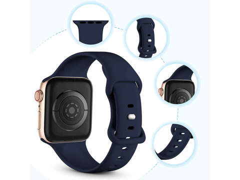 Alogy Silikon-Sportarmband für Apple Watch 38/40 / 41 mm Marineblau