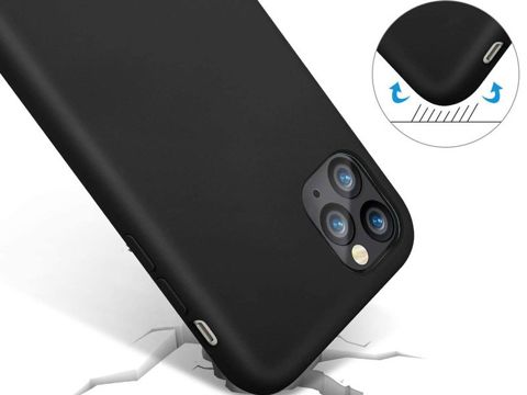 Alogy Slim Case Silikonhülle für Apple iPhone 11 Pro Max schwarz