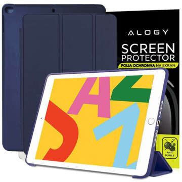 Alogy Smart Case Apple iPad Air 2 Silikon Marineblau Folie