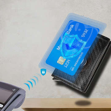 Alogy Smart Wallet mit AirTag Air Tag Kartenhalter für Bargeld RFID-Schutz Schwarz