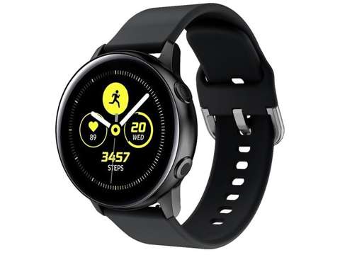 Alogy Soft Rubber Strap für Samsung Gear S3/ Watch 46mm schwarz (22mm)