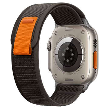 Alogy Sport Nylonband mit Klettverschluss für Apple Watch 4/5/6/7/8/SE (38/40/41 mm) Schwarz & Orange