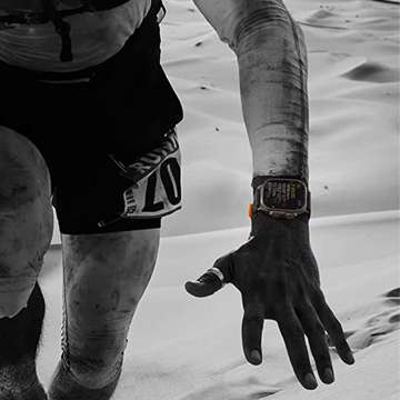 Alogy Sport Nylonband mit Klettverschluss für Apple Watch 4/5/6/7/8/SE (38/40/41 mm) Schwarz & Orange