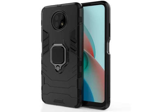 Alogy Stand Ring Armor Hülle für Xiaomi Redmi Note 9T / 9T 5G schwarzes Glas