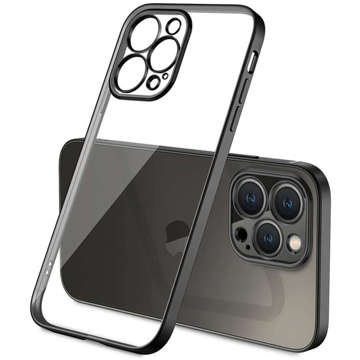 Alogy TPU Luxury Case mit Kameraabdeckung für Apple iPhone 12 Pro Schwarz/Transparent