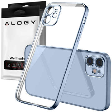 Alogy TPU Luxury Case mit Kameraschutz für Apple iPhone 12 Blau Klarglas