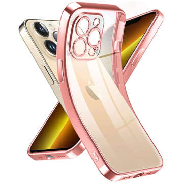 Alogy TPU Luxury Case mit Kameraschutz für Apple iPhone 12 Pro Rosa Klarglas