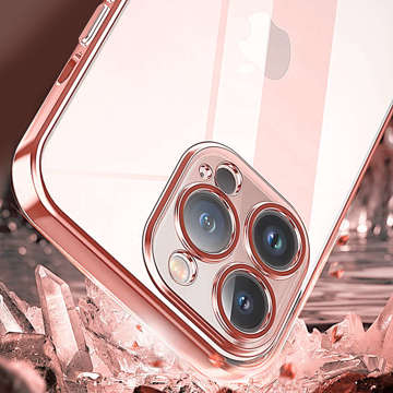 Alogy TPU Luxury Case mit Kameraschutz für Apple iPhone 12 Pro Rosa Klarglas