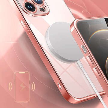 Alogy TPU Luxury Case mit Kameraschutz für Apple iPhone 12 Pro Rosa Klarglas