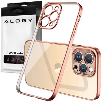 Alogy TPU Luxury Case mit Kameraschutz für Apple iPhone 13 Pro Pink und Transparent