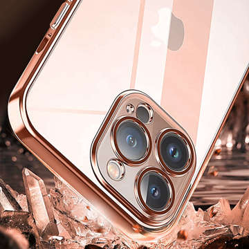 Alogy TPU Luxury Case mit Kameraschutz für Apple iPhone 13 Pro Pink und Transparent