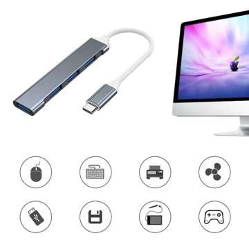 Alogy USB-C HUB auf 4 Ports USB 3.0 5GB/s Adapter Port Splitter Splitter Netzwerk Hub