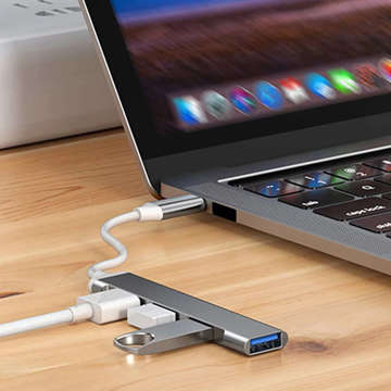 Alogy USB-C HUB auf 4 Ports USB 3.0 5GB/s Adapter Port Splitter Splitter Netzwerk Hub