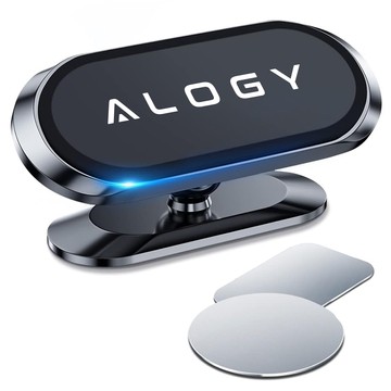 Alogy Universal-Auto-Magnethalterung für Telefon im Cockpit, für Armaturenbrett, Schwarz