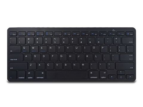 Alogy Universelle kabellose Bluetooth-Tastatur, schwarz, schlanke LED-Maus, verstellbarer Ständer