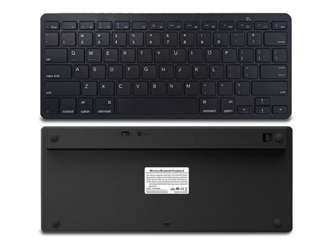 Alogy Universelle kabellose Bluetooth-Tastatur, schwarz, schlanke LED-Maus, verstellbarer Ständer