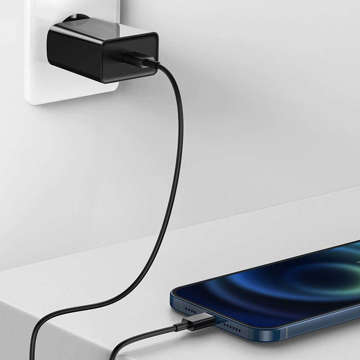 Alogy Wandladegerät schnell USB-C Typ C PD 20W Schwarz 1m USB-C Kabel