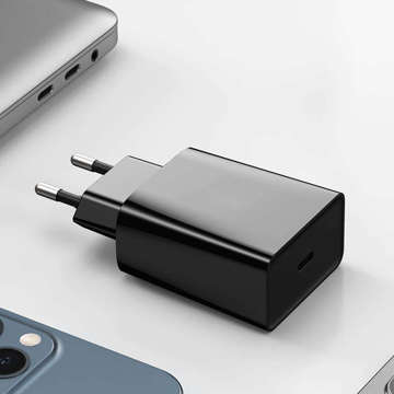 Alogy Wandladegerät schnell USB-C Typ C PD 20W Schwarz 1m USB-C Kabel