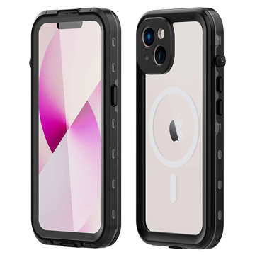 Alogy Wasserdichte Hülle IP68 Hülle mit durchsichtiger Rückseite 360 ​​Armor Case für MagSafe für Apple iPhone 14