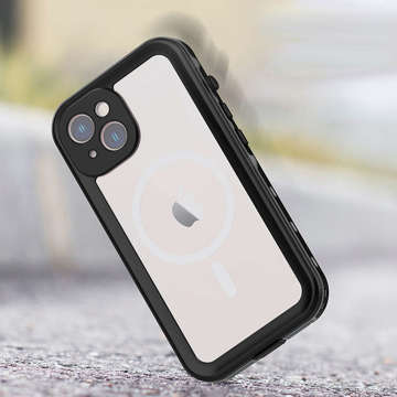 Alogy Wasserdichte Hülle IP68 Hülle mit durchsichtiger Rückseite 360 ​​Armor Case für MagSafe für Apple iPhone 14