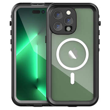 Alogy Wasserdichte Hülle IP68 Hülle mit durchsichtiger Rückseite 360 ​​Armor Case für MagSafe für Apple iPhone 14 Pro Max