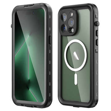 Alogy Wasserdichte Hülle IP68 Hülle mit durchsichtiger Rückseite 360 ​​Armor Case für MagSafe für Apple iPhone 14 Pro Max