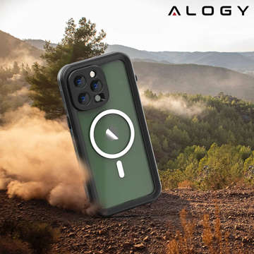 Alogy Wasserdichte Hülle IP68 Hülle mit durchsichtiger Rückseite 360 ​​Armor Case für MagSafe für Apple iPhone 14 Pro Max