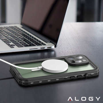 Alogy Wasserdichte Hülle IP68 Hülle mit durchsichtiger Rückseite 360 ​​Armor Case für MagSafe für Apple iPhone 14 Pro Max