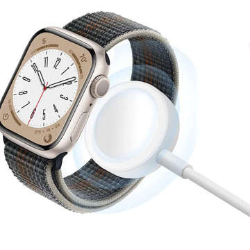 Alogy magnetisches QI induktives Ladekabel für Apple Watch USB-C Typ C 100cm 1M Weiß