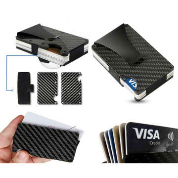 Anti-Diebstahl Smart Wallet RFID-Kartenhalter Alogy Carbon Black