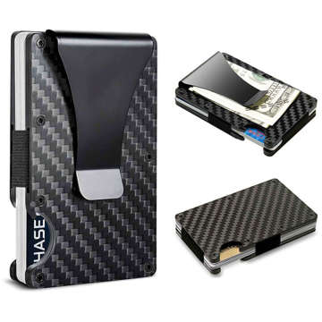 Anti-Diebstahl Smart Wallet RFID-Kartenhalter Alogy Carbon Black