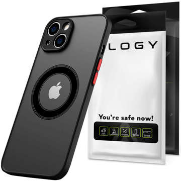 Apple iPhone 13 Mini Case Alogy Hybrid Mag Case für MagSafe mit Kameraschutz Mattschwarzes Qi-Ladegerät