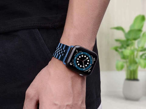 Armband Alogy Stahlband für Apple Watch 42/44/45 / 49mm Blau