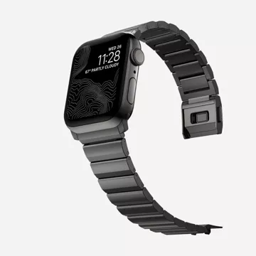 Armband Stahlband für Apple Watch 4 / 5 / 6 / 7 / 8 / 9 / Se / Ultra 1 / 2 (42 / 44 / 45 / 49 mm) Schwarz