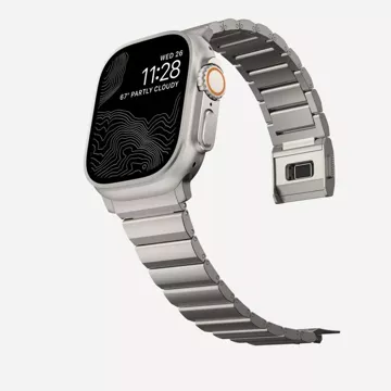 Armband Stahlband für Apple Watch 4/5/6/7/8/9/Se/Ultra 1/2 (42/44/45/49 mm) Titan