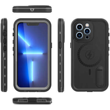 Armored 360 Case wasserdicht IP68 für MagSafe für iPhone 13 Pro Max Schwarz