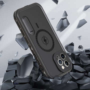 Armored 360 Case wasserdicht IP68 für MagSafe für iPhone 13 Pro Max Schwarz