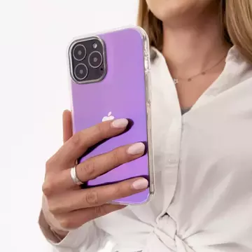 Aurora Case Hülle für iPhone 12 Pro Max Neon Gel Cover Violett