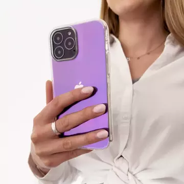 Aurora Case Hülle für iPhone 13 Pro Max schillerndes Gel lila Cover