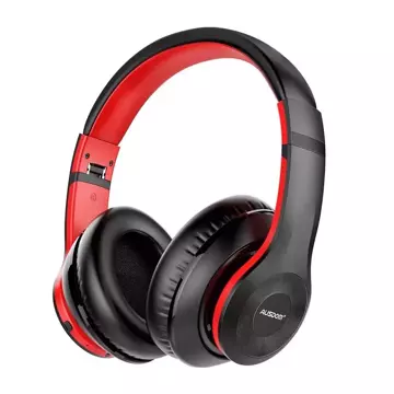 Ausdom Wireless Bluetooth 5.0 Over-Ear Kopfhörer ANC (Active Noise Cancelling) Schwarz und Rot (ANC10)